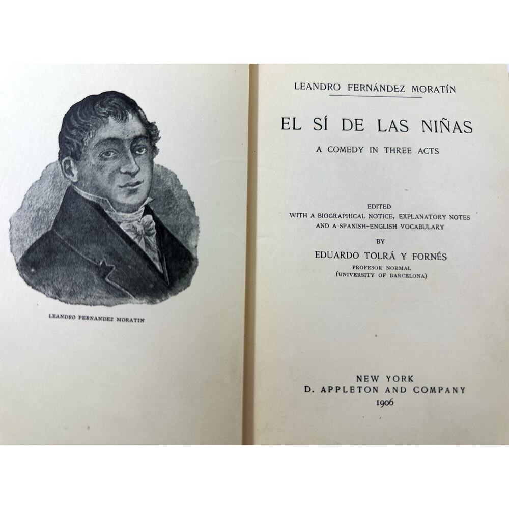El Sí de las Niñas (1906) Moratín • Appleton • Spanish Play w/ Notes & Vocab - Picture 8 of 10